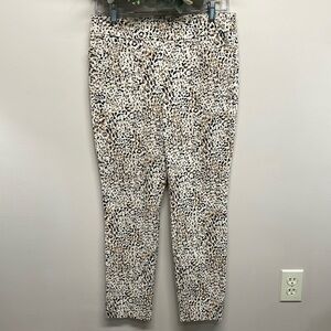 Chico’s So Slimming Brigitte Ankle Pants Pull On Animal Print 6 (Chico’s 0.5R)